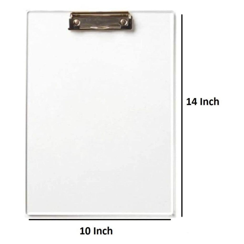 Cubic Transparent Exam Board | Unbreakable Acrylic Writing Pad & Clipboard