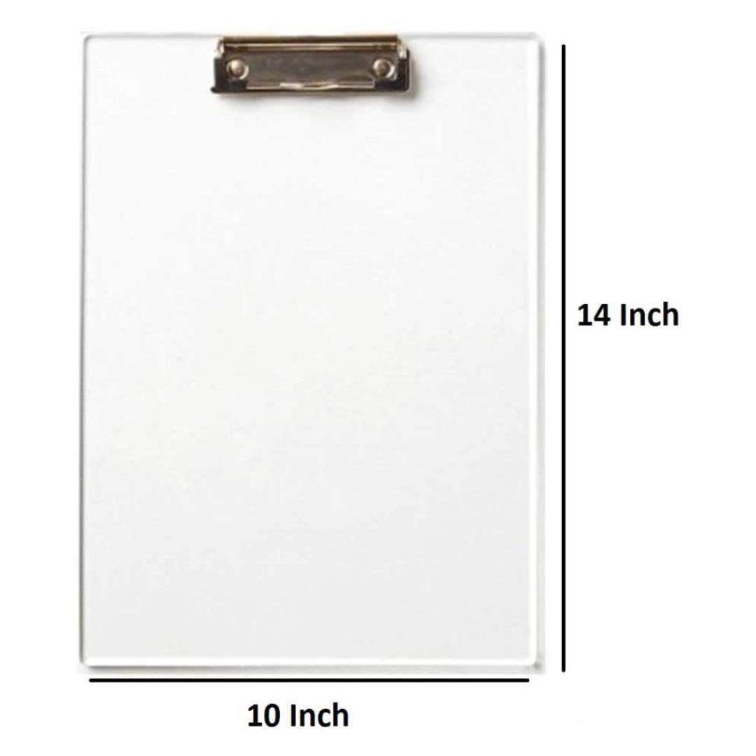 Cubic Transparent Exam Board | Unbreakable Acrylic Writing Pad & Clipboard