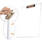 Cubic Transparent Exam Board | Unbreakable Acrylic Writing Pad & Clipboard