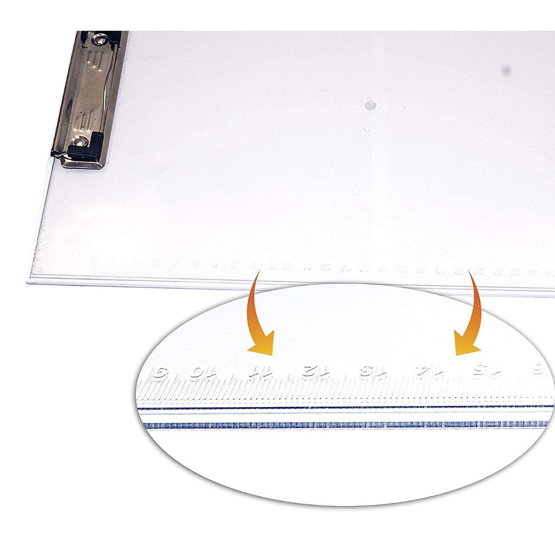 Cubic Transparent Exam Board | Unbreakable Acrylic Writing Pad & Clipboard