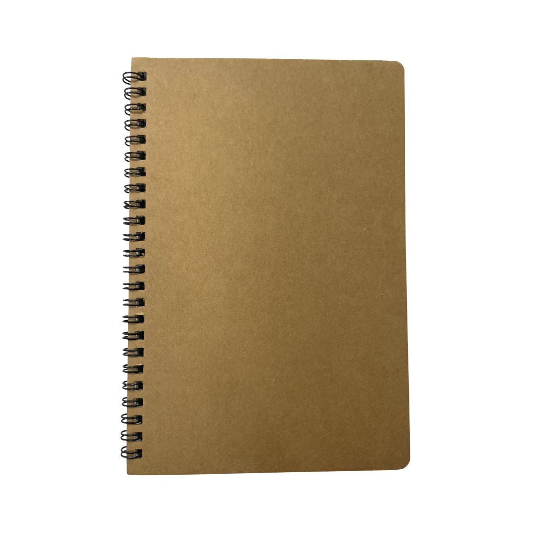 Cubic Spiral Kraft Notebook | Stylish Writing Pad for School & Office