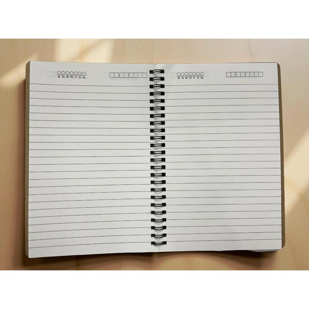 Cubic Spiral Kraft Notebook | Stylish Writing Pad for School & Office
