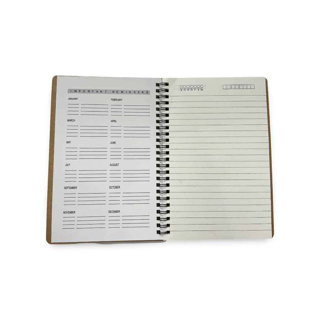 Cubic Spiral Kraft Notebook | Stylish Writing Pad for School & Office