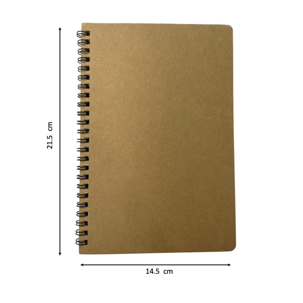 Cubic Spiral Kraft Notebook | Stylish Writing Pad for School & Office