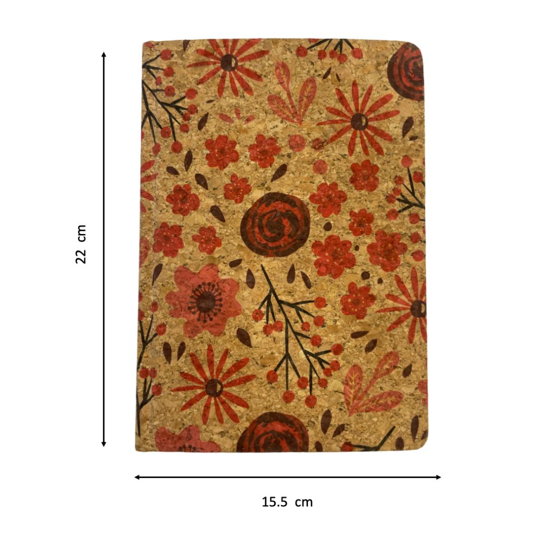 Cubic Flower Print Cork Notebook | Eco-Friendly | Premium Quality