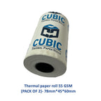 Cubic Thermal Paper Rolls | 78mm x 45m | 55 GSM | Pack of 2 | Wide Format