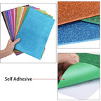 Cubic Glitter Foam Sheet | Self-Adhesive Sparkling EVA Craft Sheet | DIY Use