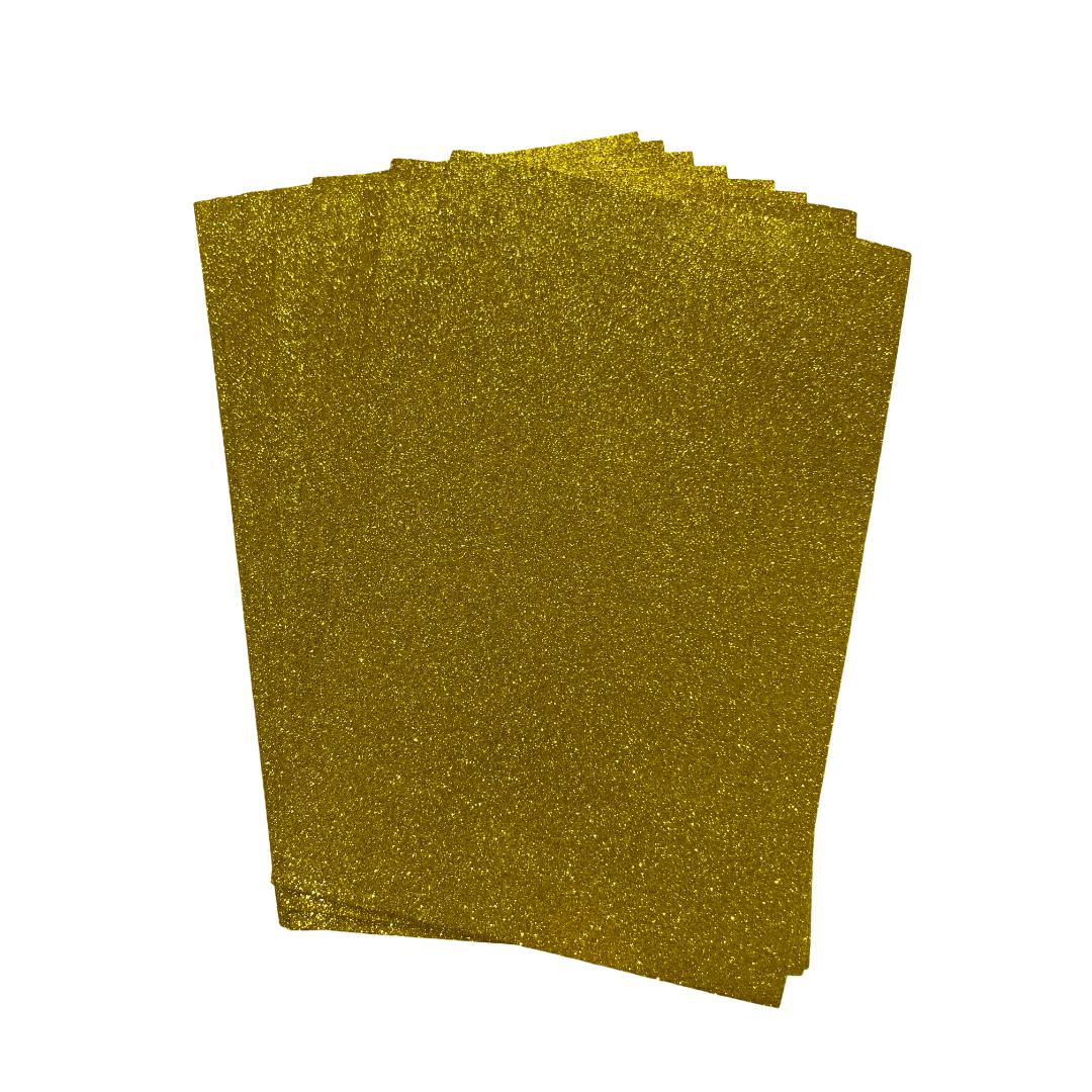 Cubic Glitter Foam Sheets | Self-Adhesive EVA Craft Foam | Pack of 10