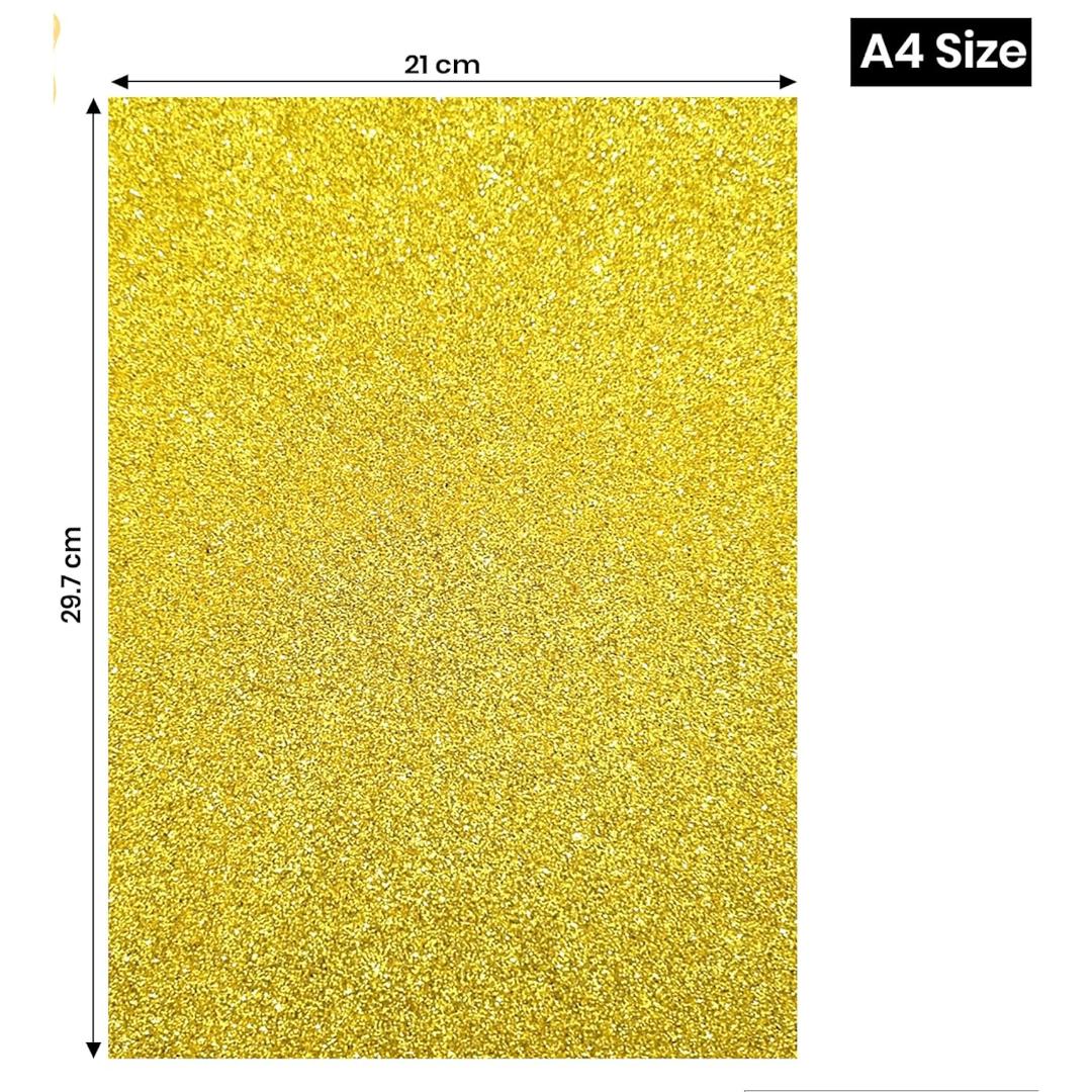Cubic Glitter Foam Sheets | Self-Adhesive EVA Craft Foam | Pack of 10