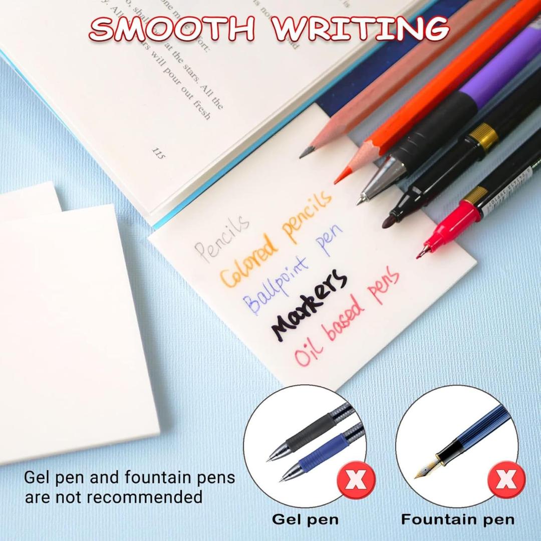Cubic Transparent Sticky Note Pad | 100 Sheets | Reusable & Waterproof