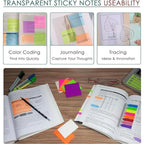 Cubic Transparent Sticky Notes | Multicolour | PET Pad