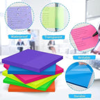 Cubic Transparent Sticky Notes | Multicolour | PET Pad