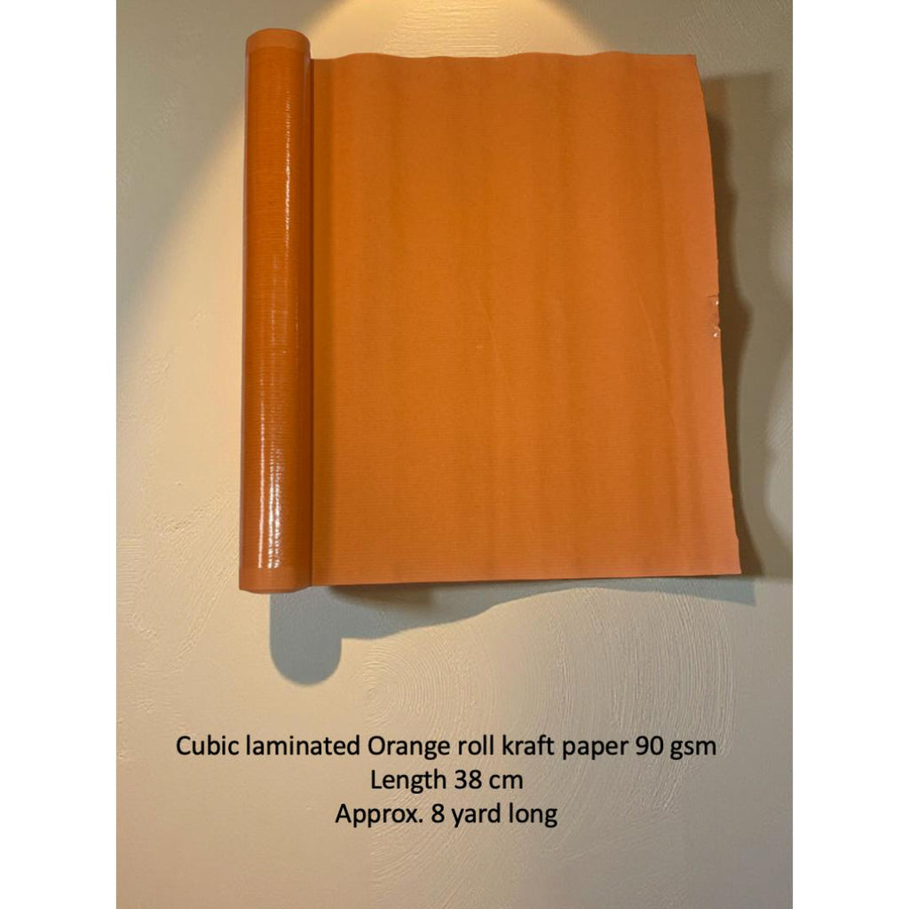 Cubic Laminated Kraft Paper Roll | 90 GSM | 24 Ft | Pack of 2