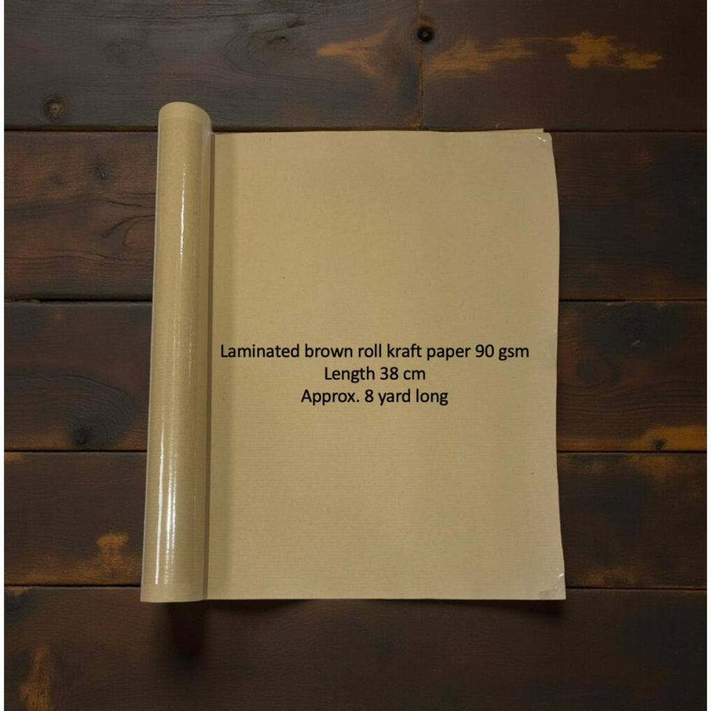 Cubic Laminated Kraft Paper Roll | 90 GSM | 24 Ft | Pack of 2