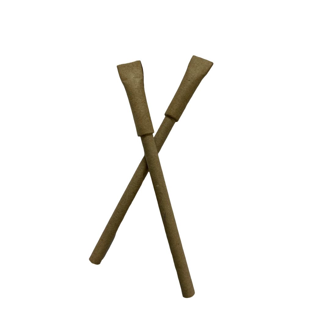 Cubic Brown Paper Pens | Eco-Friendly Smooth Writing Pens | Pack of 10