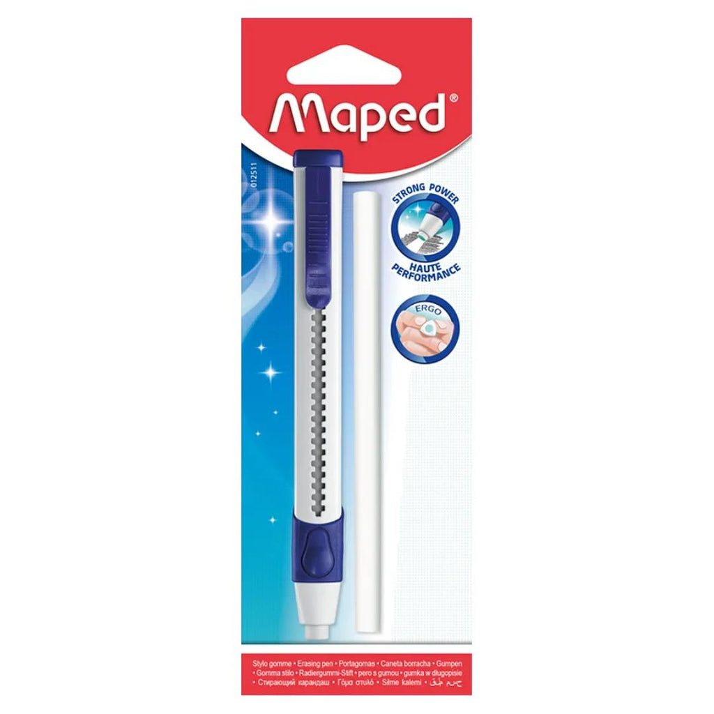 Maped Triangular Gom Eraser Pen | Assorted Colours