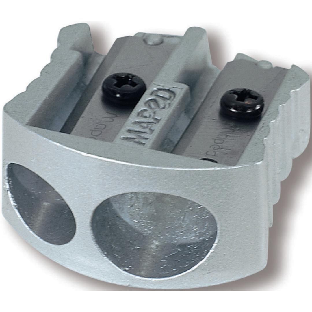 Maped Classic Metal 2-Hole Pencil Sharpener | Durable Dual Blade Sharpener