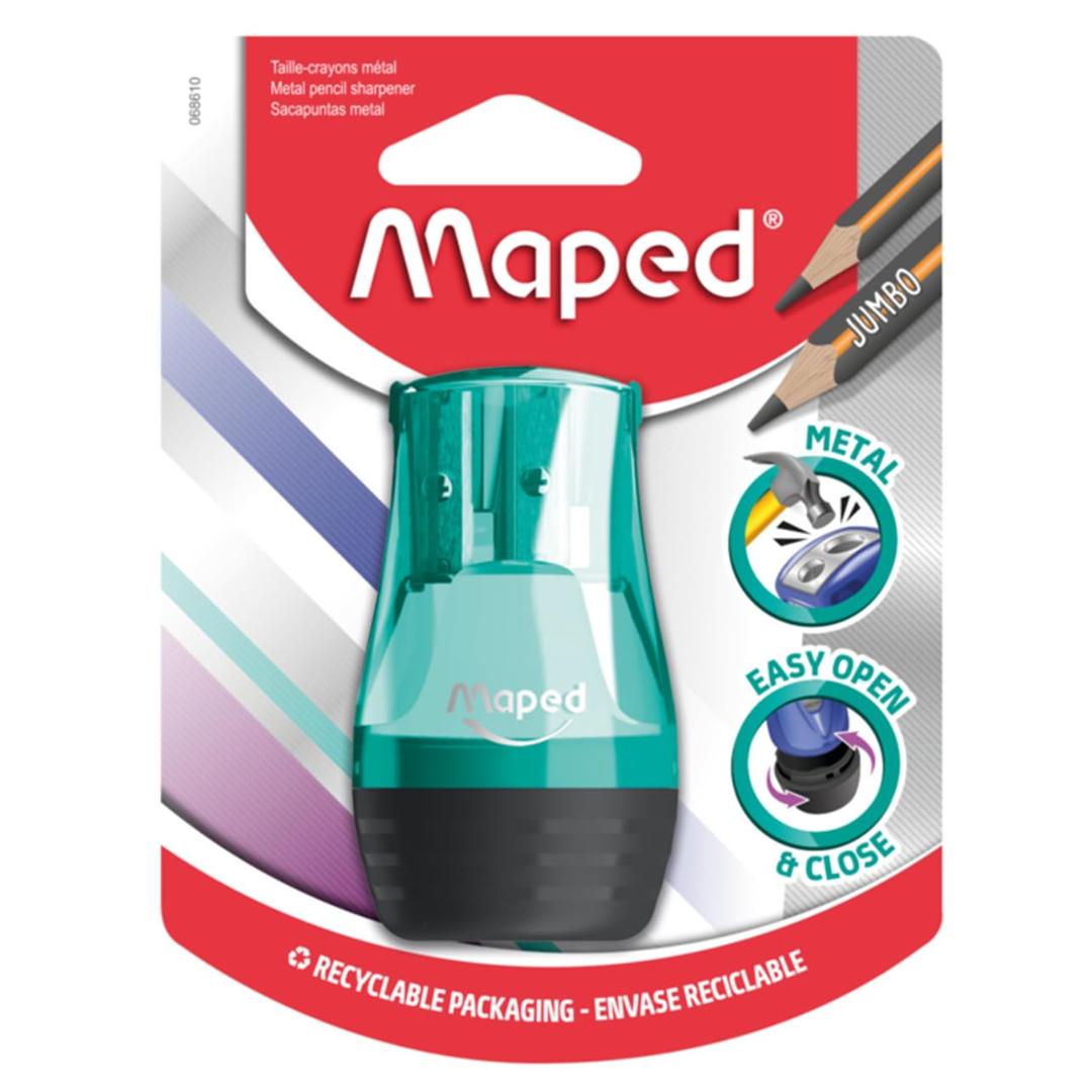 Maped Tonic Metal 2-Hole Pencil Sharpener | Durable Plastic Body