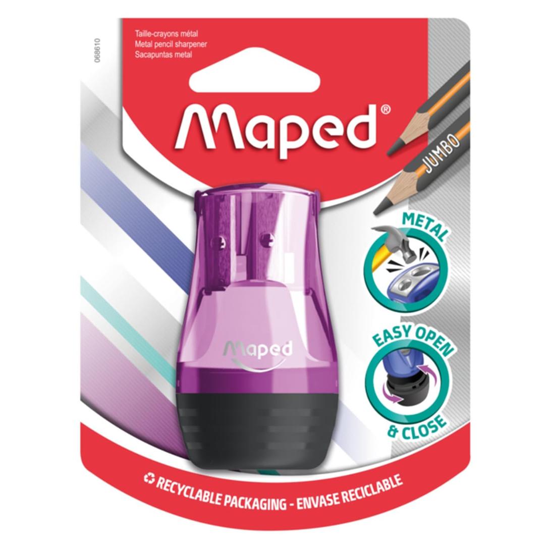 Maped Tonic Metal 2-Hole Pencil Sharpener | Durable Plastic Body