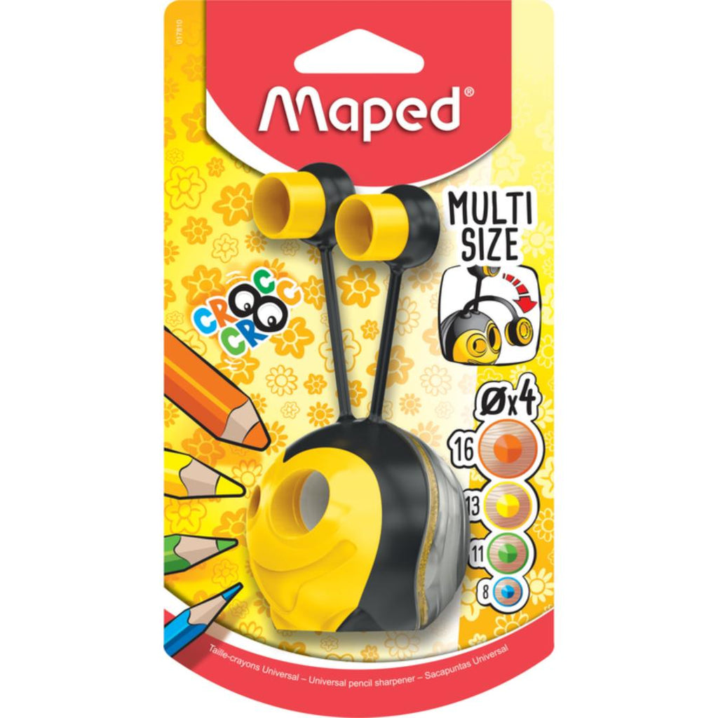 Maped Croc Croc 4-Hole Universal Pencil Sharpener | Multi-Size Sharpener