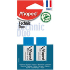 Maped Technic Duo Eraser | 2 Pcs | Dual-Use for Pencil & Ink
