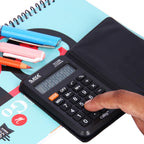 Saya Pocket Calculator | 8-Digit LCD Display | Compact with Flap Cover