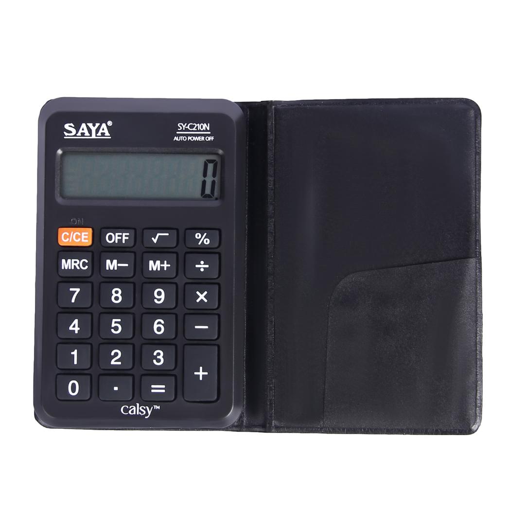 Saya Pocket Calculator | 8-Digit LCD Display | Compact with Flap Cover