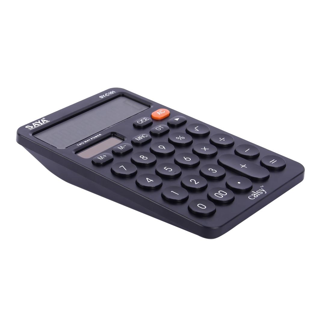 Saya Desktop Calculator | 12-Digit Display | Dual Power | Ultra-Light & Fast