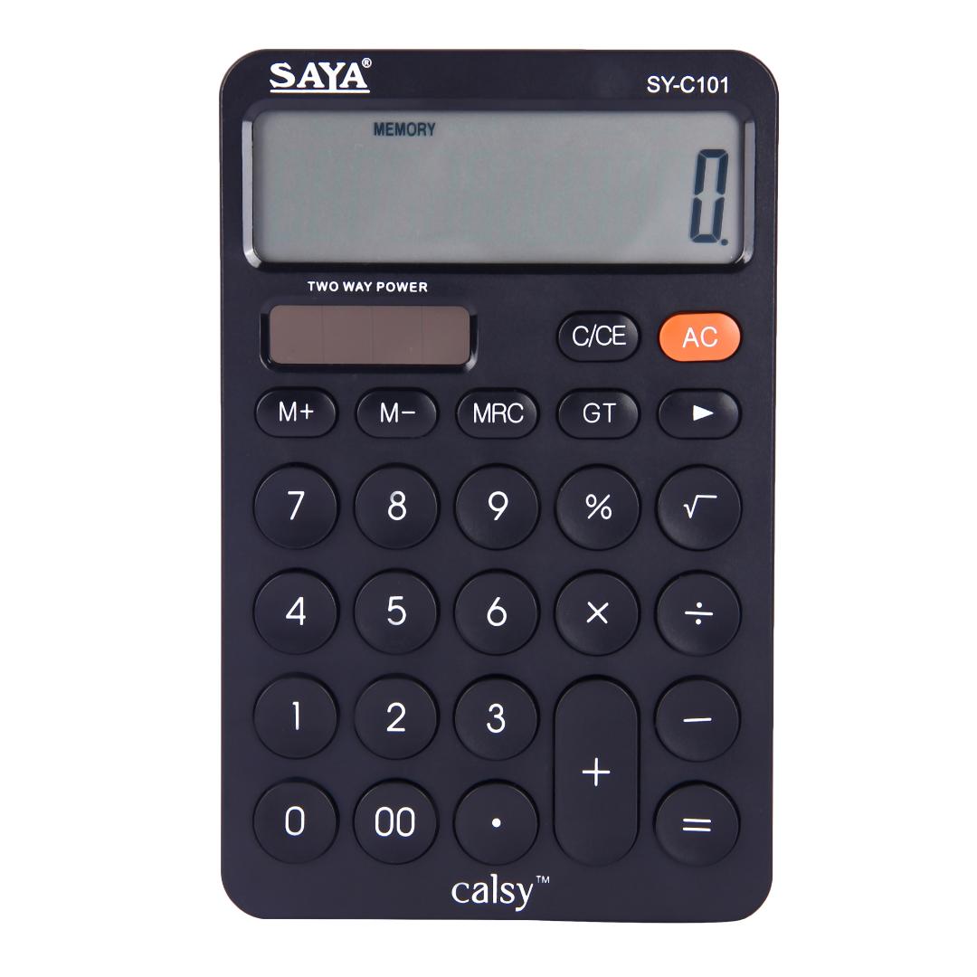 Saya Desktop Calculator | 12-Digit Display | Dual Power | Ultra-Light & Fast
