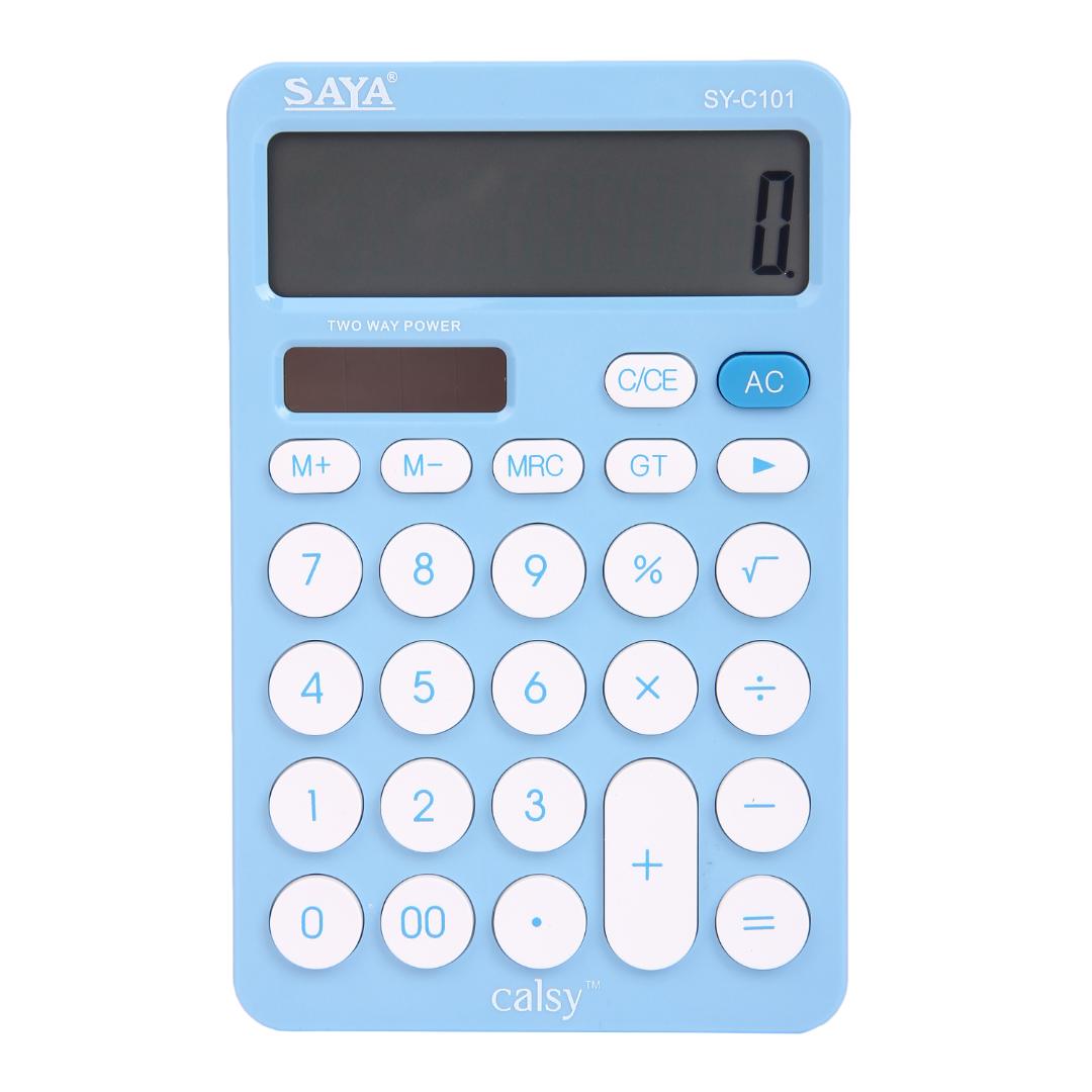 Saya Desktop Calculator | 12-Digit Display | Dual Power | Ultra-Light & Fast