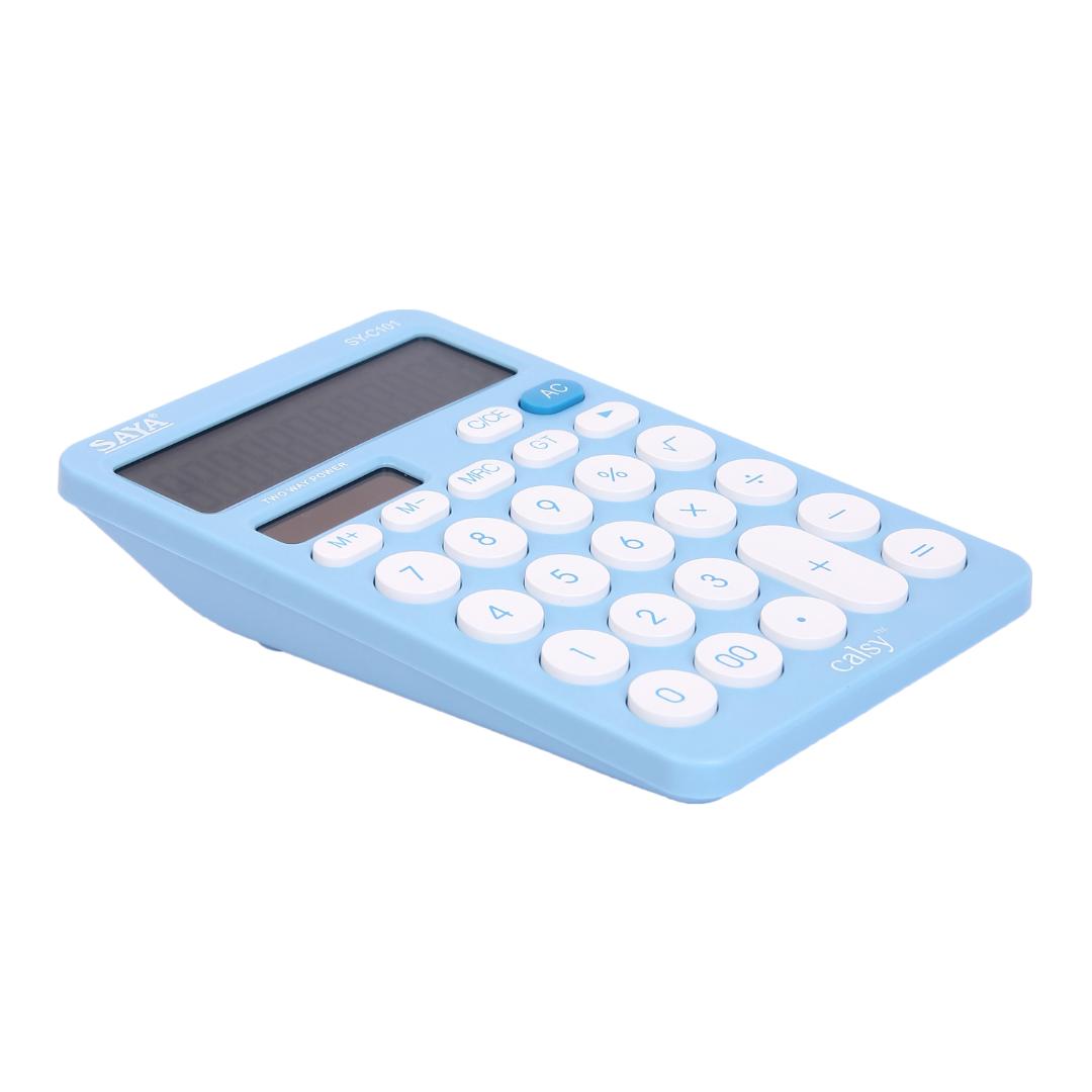 Saya Desktop Calculator | 12-Digit Display | Dual Power | Ultra-Light & Fast