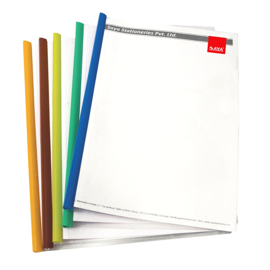 Saya A4 Strip File Folder | Transparent Sliding Bar Organizer