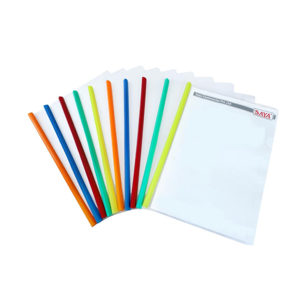 Saya A4 Strip File Folder | Transparent Sliding Bar Organizer