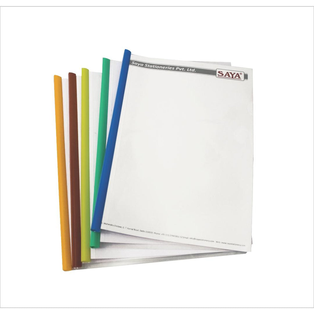 Saya A4 Strip File Folder | Transparent Sliding Bar Organizer