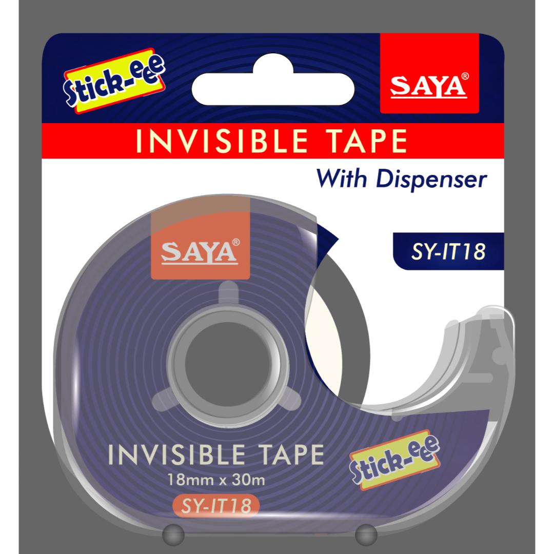 Saya Invisible Tape with Easy-Cut Dispenser | Smooth Matte Finish | Refillable