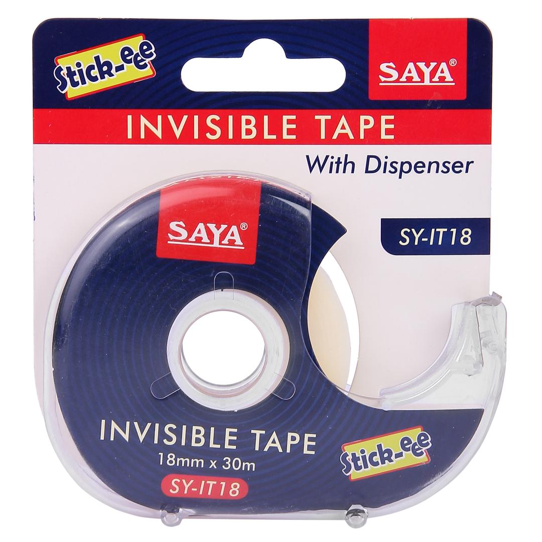 Saya Invisible Tape with Easy-Cut Dispenser | Smooth Matte Finish | Refillable