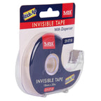 Saya Invisible Tape with Easy-Cut Dispenser | Smooth Matte Finish | Refillable