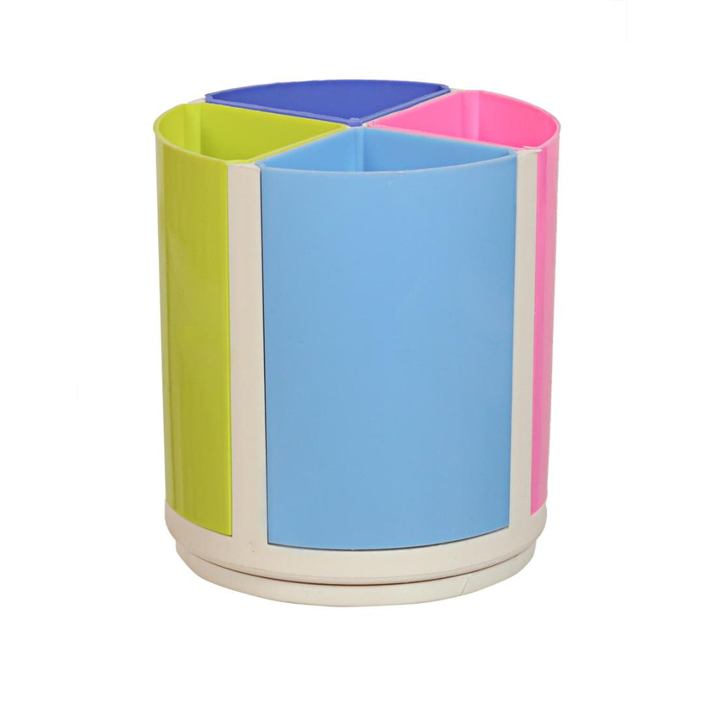 Saya Magic Pen Stand | 4-Compartment Rotatable Desk Organizer