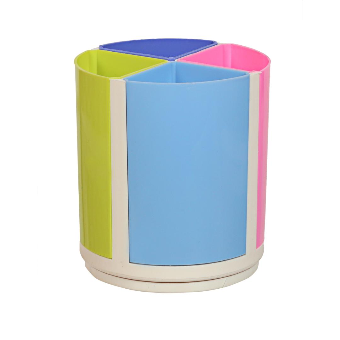 Saya Magic Pen Stand | 4-Compartment Rotatable Desk Organizer