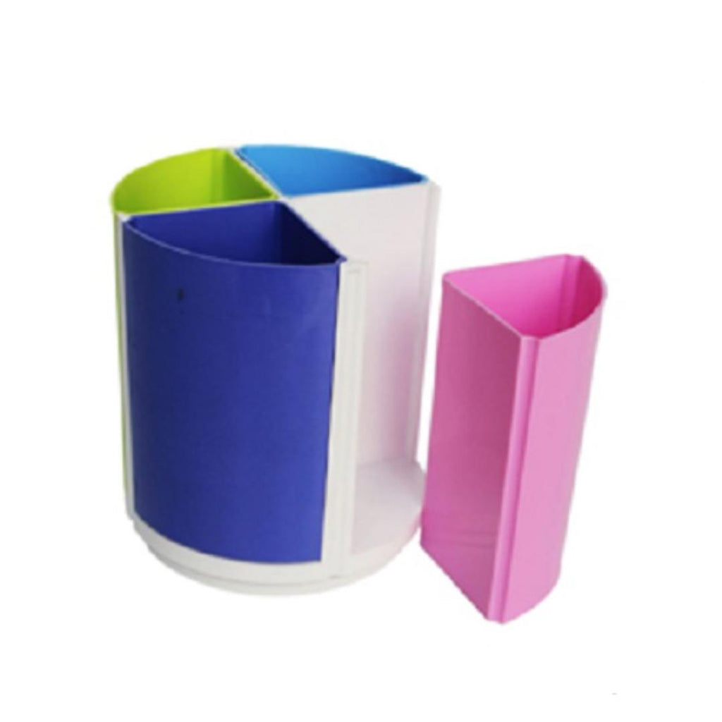 Saya Magic Pen Stand | 4-Compartment Rotatable Desk Organizer