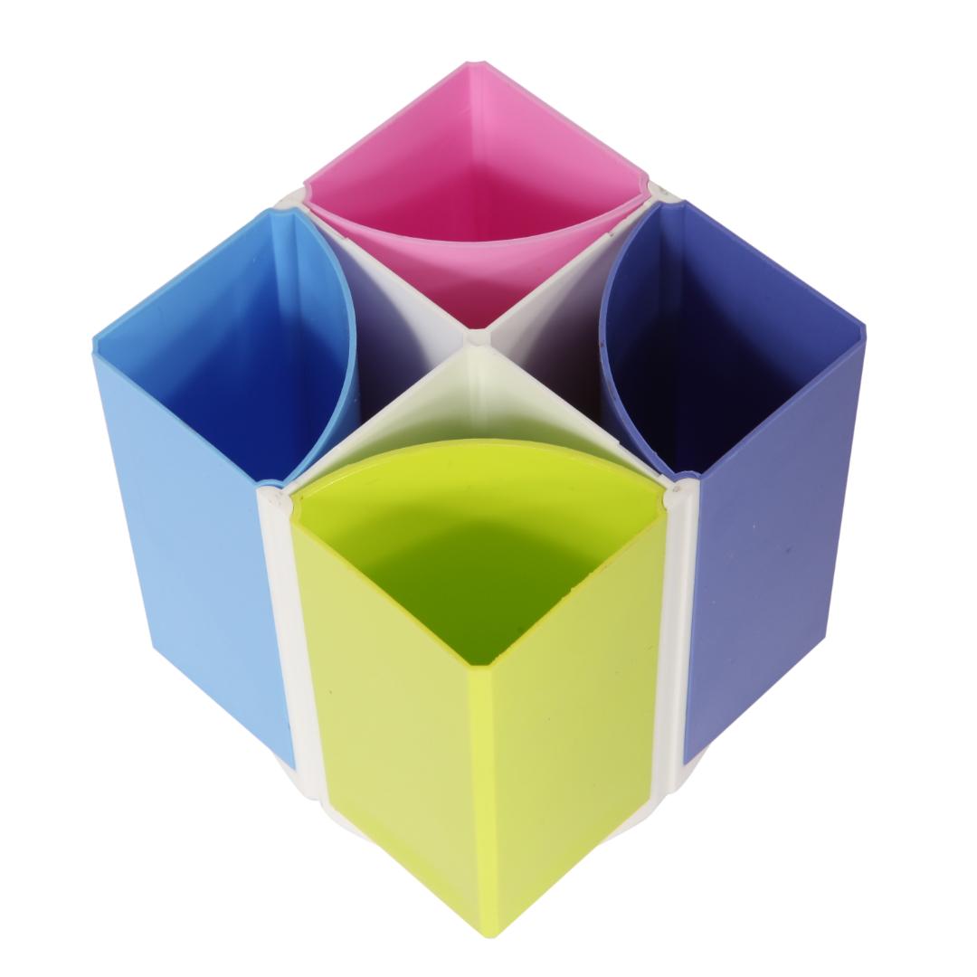 Saya Magic Pen Stand | 4-Compartment Rotatable Desk Organizer