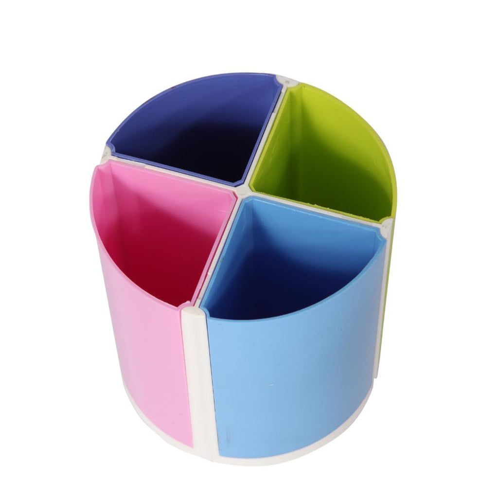 Saya Magic Pen Stand | 4-Compartment Rotatable Desk Organizer