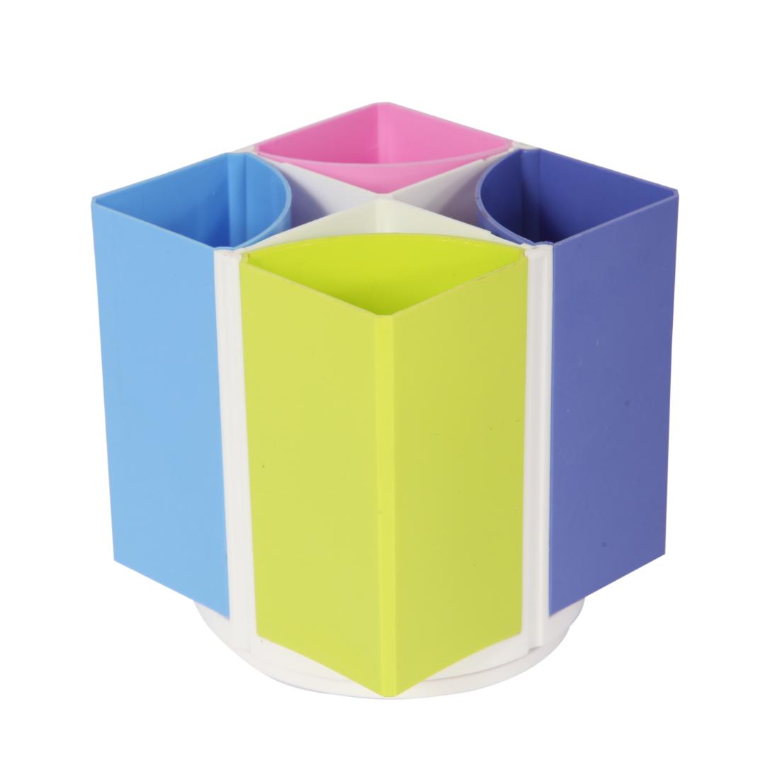 Saya Magic Pen Stand | 4-Compartment Rotatable Desk Organizer