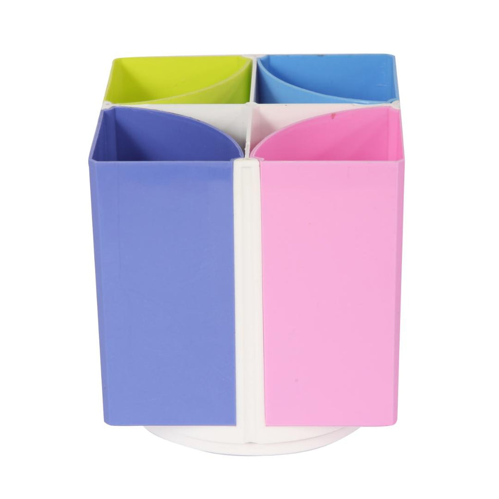 Saya Magic Pen Stand | 4-Compartment Rotatable Desk Organizer