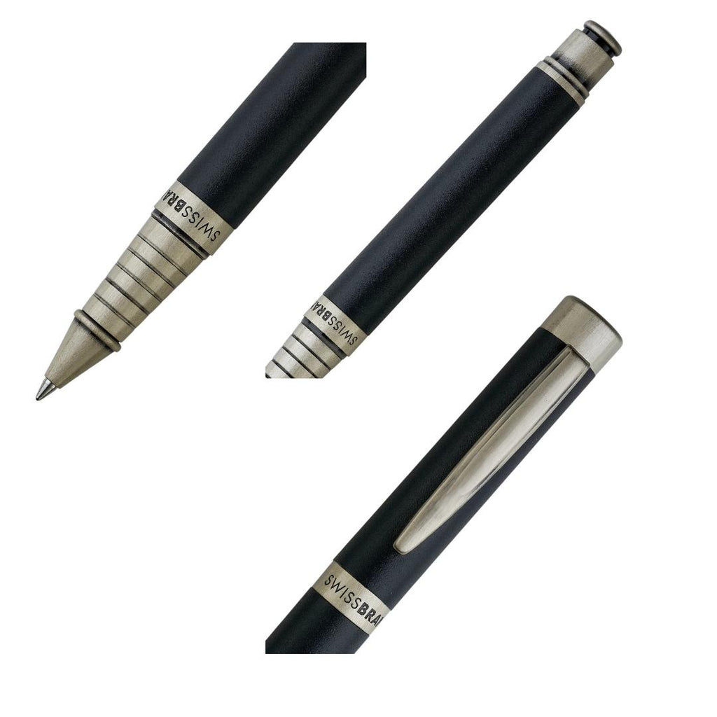 Swissbrand Zenith 2507 Matte Black Chrome Roller Pen | Premium Gift Pen