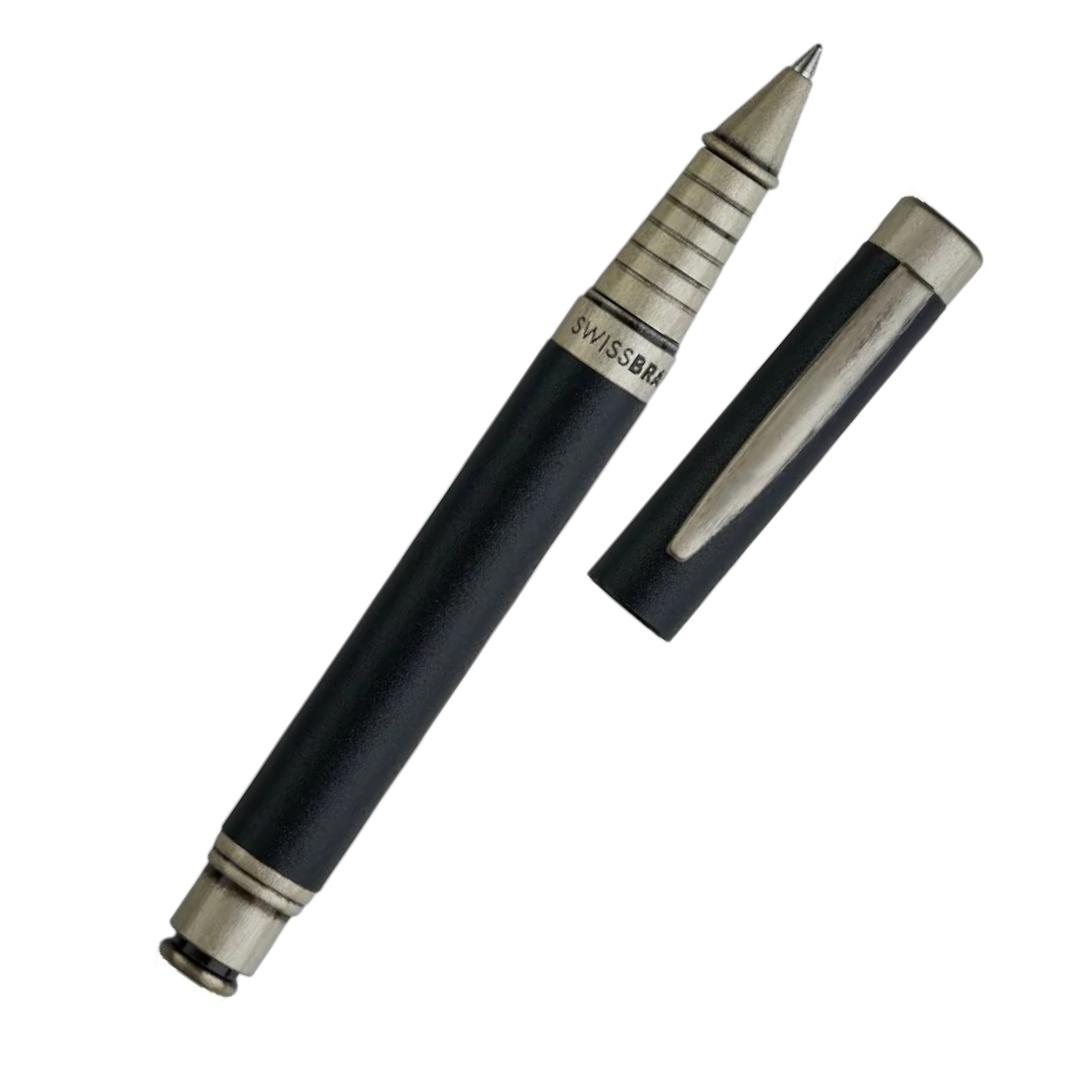 Swissbrand Zenith 2507 Matte Black Chrome Roller Pen | Premium Gift Pen