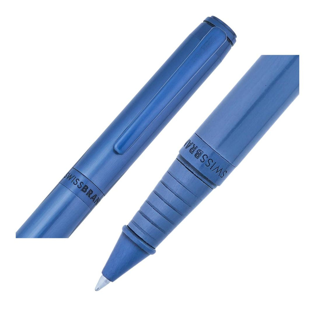 Swissbrand Legacy 2503 Matte Metal Blue Roller Pen | Premium Gift Pen
