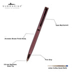 976 Premium Ball Pen | Metal Body | Coffee-Scented Blue Ink | Gift Pen