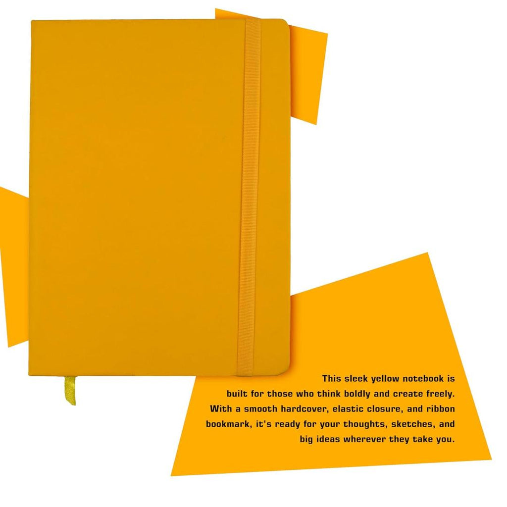 Cubic A5 PU Leather Hardbound Diary | Elastic Closure, Pen Holder & Bookmark