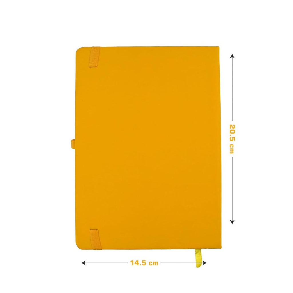 Cubic A5 PU Leather Hardbound Diary | Elastic Closure, Pen Holder & Bookmark